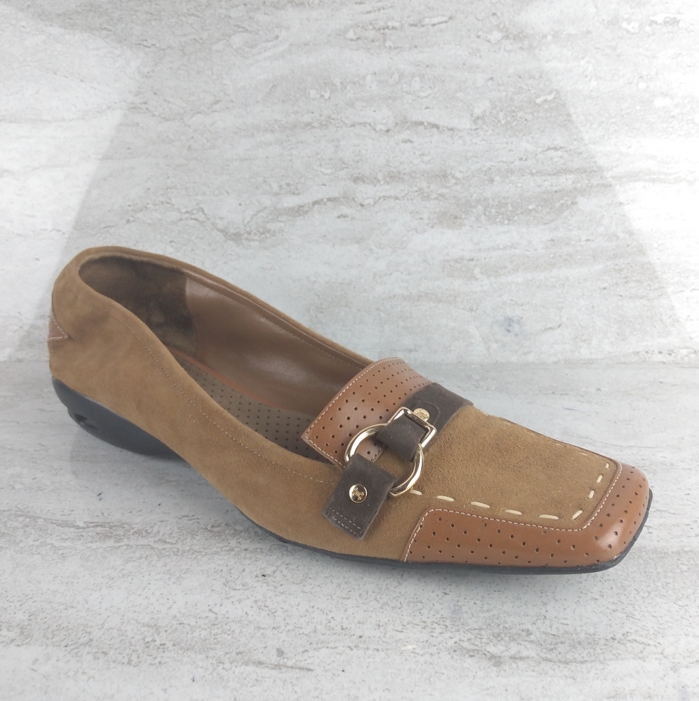 Cole Haan NIKE AIR Tan suede/leather loafer